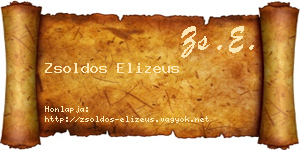 Zsoldos Elizeus névjegykártya